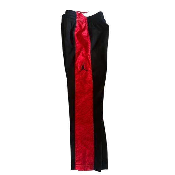 Jordan Therma-Fit Joggers Red/Black Size 7 Large Athleisure Kidcore Gorpcore - Picture 8 of 8